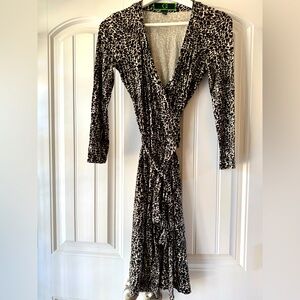 C Wonder Animal Print Wrap Dress XXS